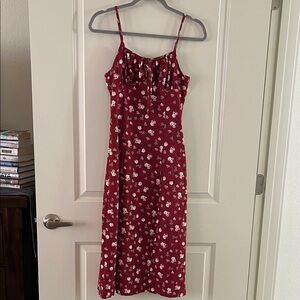 Floral Red Women's Dress